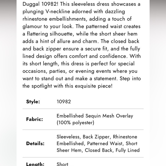 Mac Duggal Short Party Dress #10982 Size 4 NWT - Picture 4 of 17